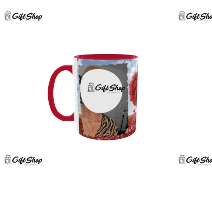 Te iubesc foarte mult, cana din ceramica, 330ml, personalizata cu 2 poze si text model 3373